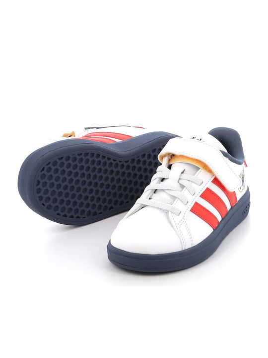 Grand Court GRAND COURT Mickey Kids Sneakers with Scratch White