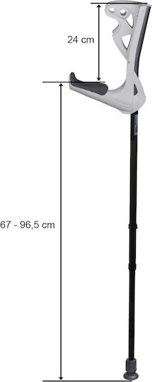FDI Forearm Crutches Premium Elbow Crutches White