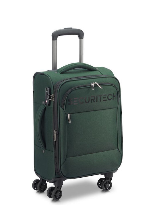 Securitech by Delsey Βαλίτσα Ταξιδίου Καμπίνας Υφασμάτινη Vanguard Green με 4 Ρόδες Ύψους 55εκ.