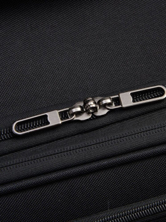 Securitech by Delsey Medium Fabric Suitcase Black With 4 Wheels Height 66cm