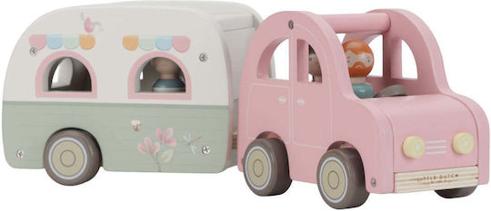 Little Dutch Vehicle Car with Caravan made of Wood for 18++ Months
