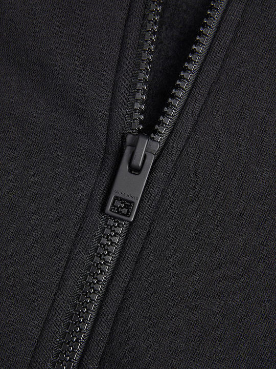Kids Sweatshirt Cardigan Cotton with Hood Black