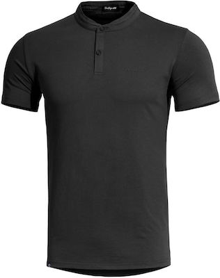 Bluza neagră cu mâneci scurte Romeo Henley Pentagon