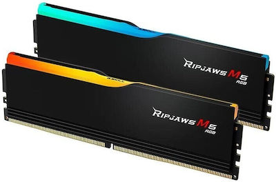 G.Skill Ripjaws M5 RGB 32GB DDR5 RAM με 2 Modules (2x16GB) και Ταχύτητα 5200 για Desktop