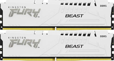 Kingston Fury Beast 32GB DDR5 RAM cu 2 module (2x16GB) și Viteză 5600 pentru Desktop