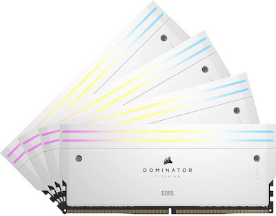 Corsair Dominator Titanium RGB XMP 64GB DDR5 RAM with 4 Modules (4x16GB) and 6000 Speed for Desktop