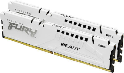 Kingston Fury Beast 32GB DDR5 RAM με 2 Modules (2x16GB) και Ταχύτητα 6000 για Desktop