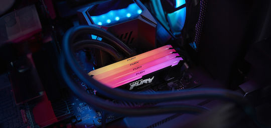 Kingston Fury Beast DDR4 32GB RAM με 2x16GB Modules και Ταχύτητα 3600 για Desktop