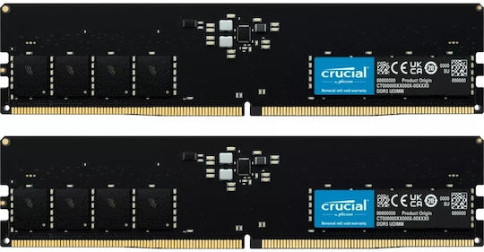 Crucial DDR5 64GB RAM with 2x32GB Modules and Speed 5600 for Desktop
