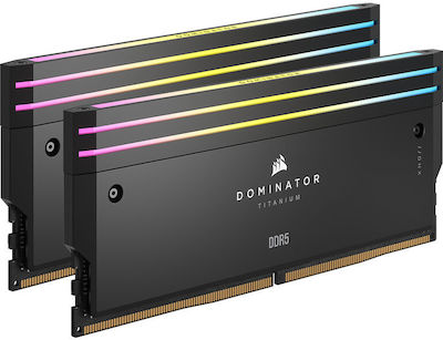 Corsair Dominator Titanium RGB XMP 48GB DDR5 RAM με 2 Modules (2x24GB) και Ταχύτητα 6000 για Desktop