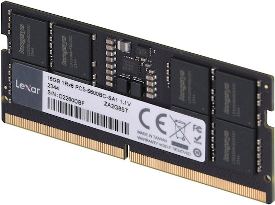 Lexar DDR5 με Module 1x16GB και Ταχύτητα 5600 για Laptop
