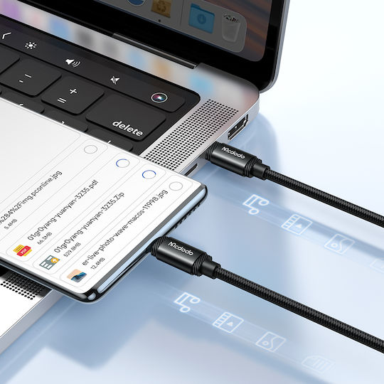 Mcdodo USB 3.0 Cable USB-C male - USB-C 240W PD Μαύρο 2m CA-3681