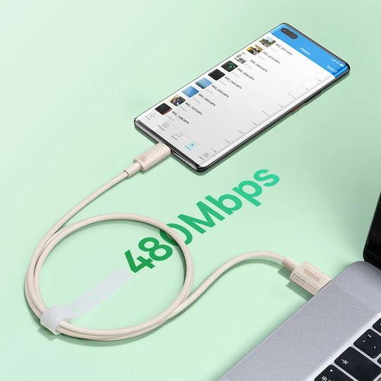 Baseus Series USB 3.0 Cable USB-C male - USB-A 100W PD Ροζ 1m P10360203421-00