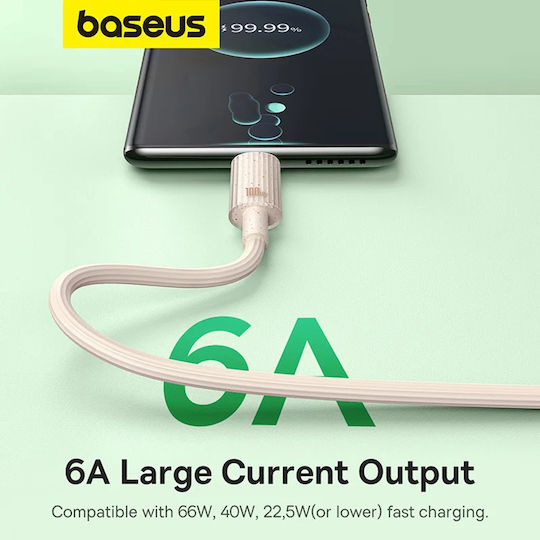 Baseus Series USB 3.0 Cable USB-C male - USB-A 100W PD Ροζ 1m P10360203421-00