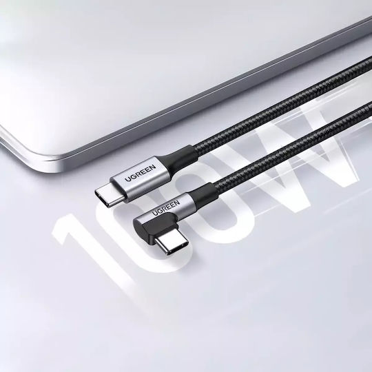 Ugreen US334 Braided USB 2.0 Cable USB-C male - USB-C 100W PD Μαύρο 2m 70645