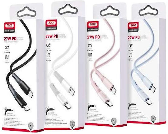 XO NB-Q226B USB 2.0 Cable USB-C Male - USB-C 60W PD Blue 1m 16.005.0290
