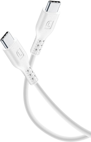 Cellular Line Cablu USB 2.0 USB-C Masculin - USB-C Alb 1.20m USBDATACUSBC-CW