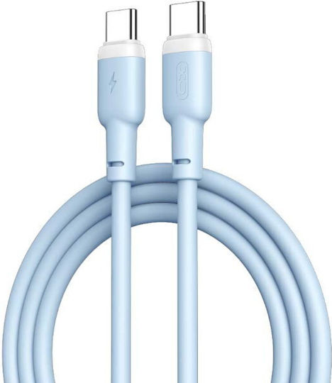 XO NB-Q226B USB 2.0 Cable USB-C Male - USB-C 60W PD Blue 1m 16.005.0290