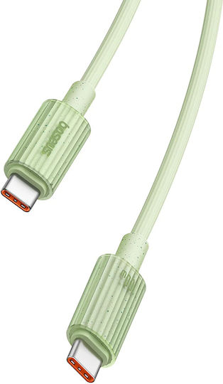 Baseus Series USB 2.0 Кабел USB-C Мъжки - USB-C 100W PD Зелен 2m P10360202631-01