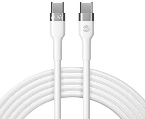Forever USB 2.0 Cable USB-C male - USB-C 60W Λευκό 1m