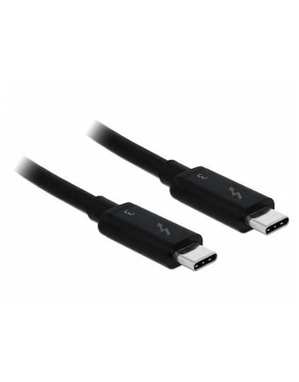 DeLock Thunderbolt 3 Cable 100W Μαύρο 0.5m (84844)