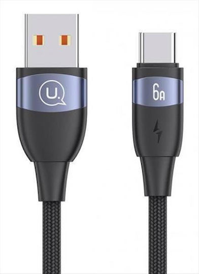 Usams Us-sj630 Braided USB 2.0 Cable USB-C male - USB-A 66W PD Μαύρο 1.2m SJ630USB01