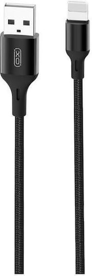 XO NB143 Braided USB 2.0 Cable USB-C Male - USB-A Black 2m