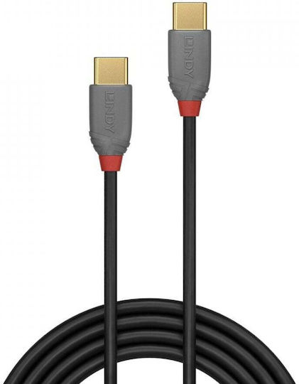 Lindy USB 2.0 Cable USB-C male - USB-C Μαύρο 1m 36871