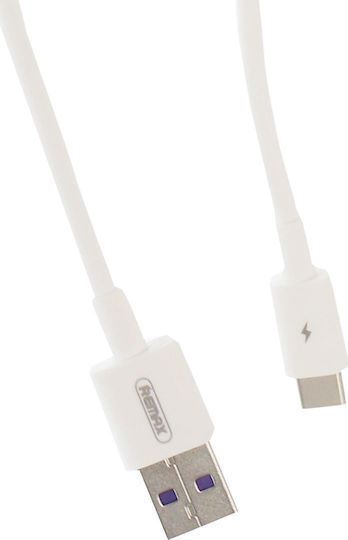 Remax RC-175A USB 2.0 Cable USB-C male - USB-A 100W Λευκό 2m RC-183A