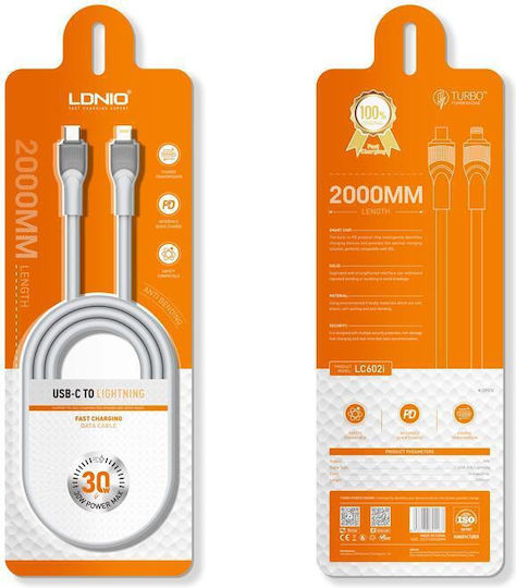 Ldnio LC602 USB-C to Lightning Cable 30W Γκρι 2m