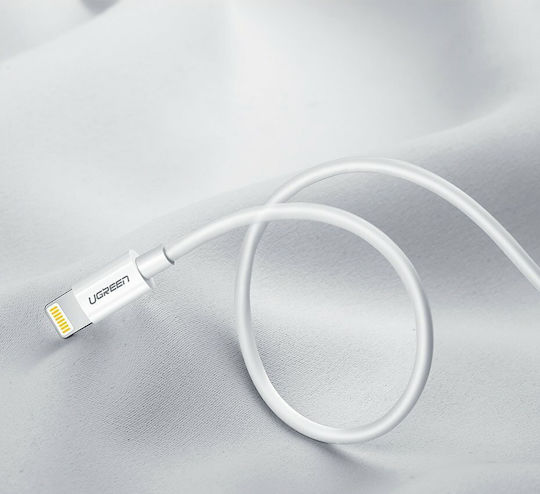 Ugreen US155 USB-A to Lightning Cable 12W Λευκό 1m (20728)