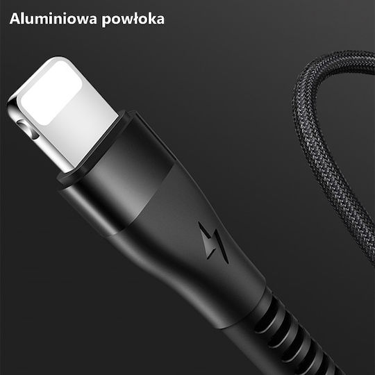 Usams Geflochten USB-A zu Lightning Kabel Türkis 1.2m (SJ360USB02)