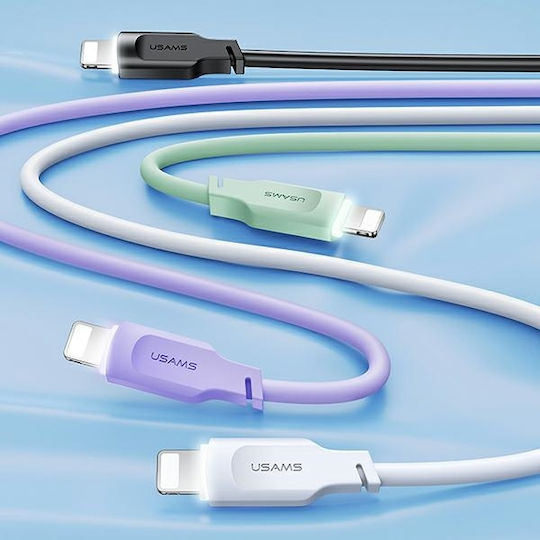 Usams US-SJ565 Regular USB-A la Cablu Lightning Verde 1.2m (SJ565USB04)