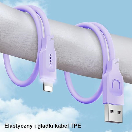 Usams US-SJ565 USB-A zu Lightning Kabel Lila 1.2m (SJ565USB03)