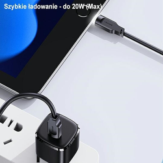 Usams US-SJ566 Regular la Cablu Lightning 20W Verde 1.2m (SJ566USB04)
