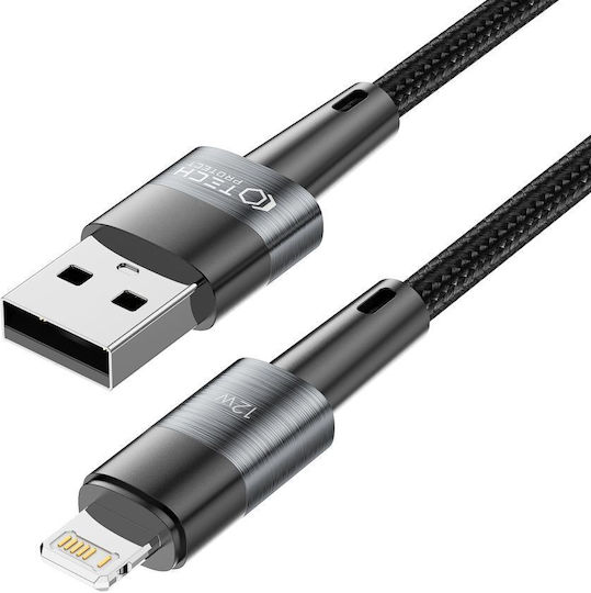 Tech-Protect Ultraboost Braided USB-A to Lightning Cable 12W Gray 2m