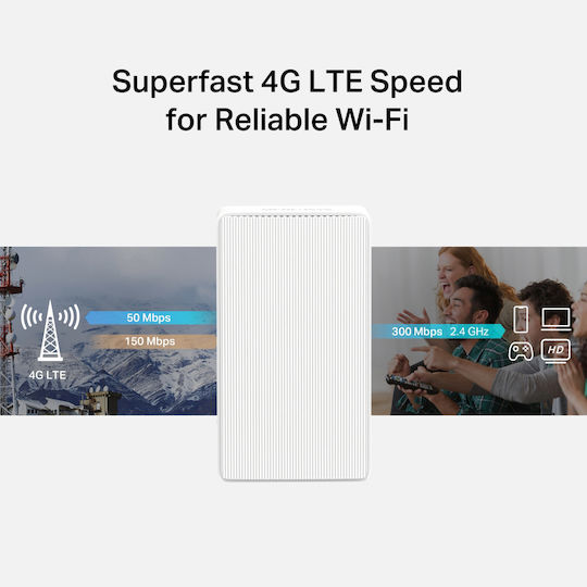 Mercusys MB110-4G v2 Wireless 4G Router Wi‑Fi 4 with 2 Ports