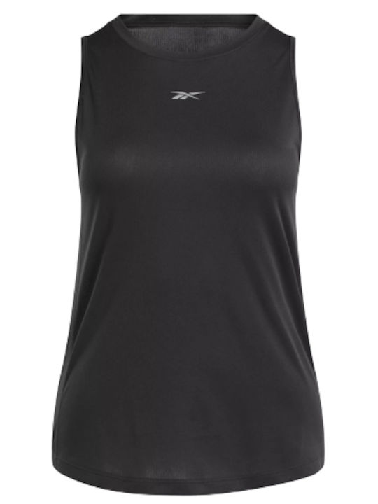 Reebok Damen Sportliches Bluse Ärmellos Schnell trocknend Schwarz