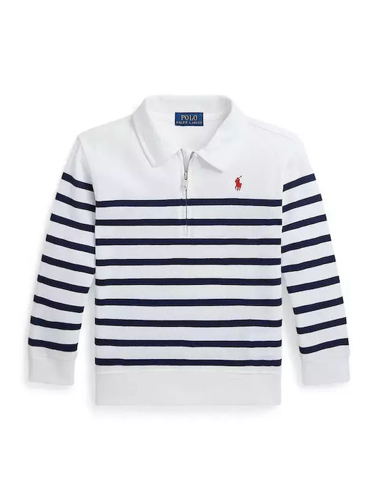 Ralph Lauren Children's Blouse Long Sleeve White, blue