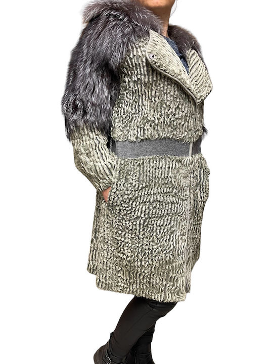 Frauen Pelz Gray