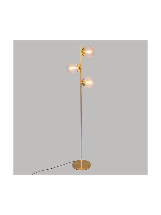 Spitishop Stehlampe H180cm. mit Fassung für Lampe E14 Gold