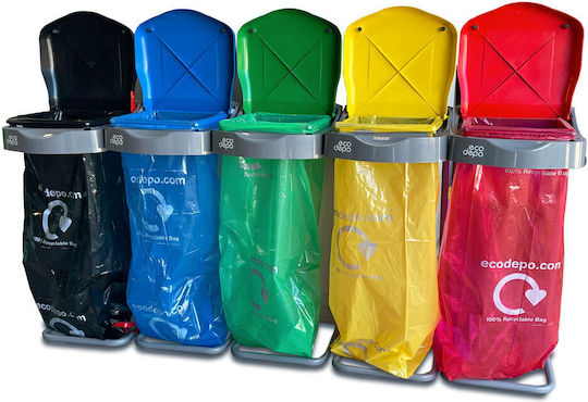 Green City International Recycling Plastic Waste Bin Blue