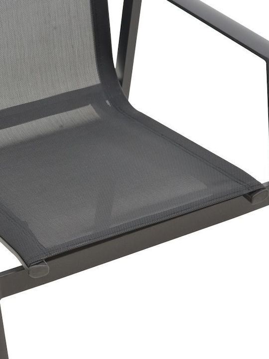 Outdoor Aluminum Outdoor Chair Dashiell Black 71x58x94cm