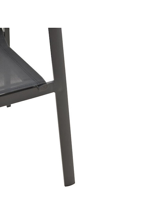 Outdoor Aluminum Outdoor Chair Dashiell Black 71x58x94cm