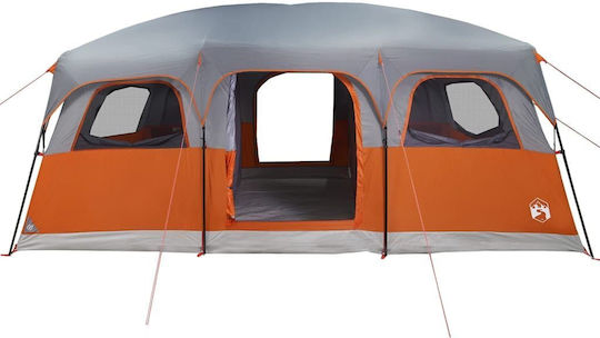 vidaXL Family Camping Tunnel Tent Gray For 9 People