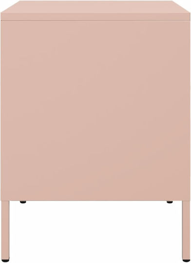 Κομοδίνα Μεταλλικά Ροζ 2τμχ 36x39x50.5cm