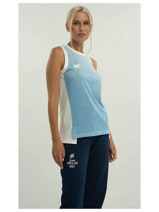 Women's Athletic Blouse Sleeveless Turquoise