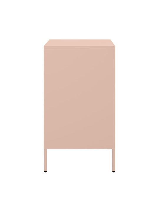 Noptiere Metalice Roz 2buc 36x39x68cm