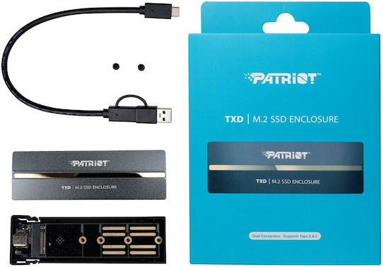 Patriot Case for Hard Drive M.2 SATA III with Connection Type-C Gray