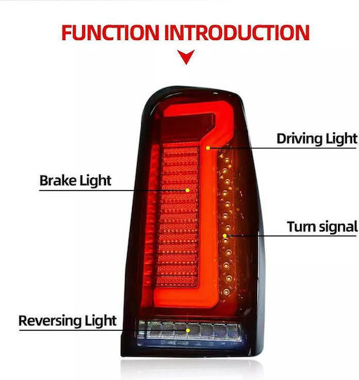 Carner Πίσω Φανάρια Led για Mitsubishi L200 2τμχ